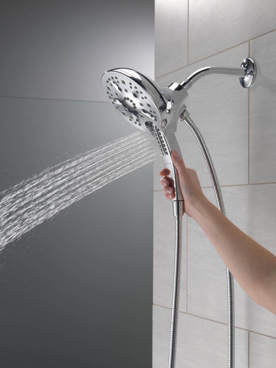 DELTA Universal Showering Components In2ition H2OKINETIC 5-Setting Two-in-One Shower — Lumicoat® Chrome