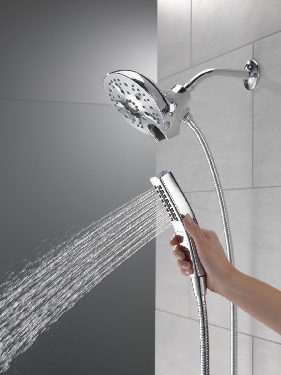DELTA Universal Showering Components In2ition H2OKINETIC 5-Setting Two-in-One Shower — Lumicoat® Chrome