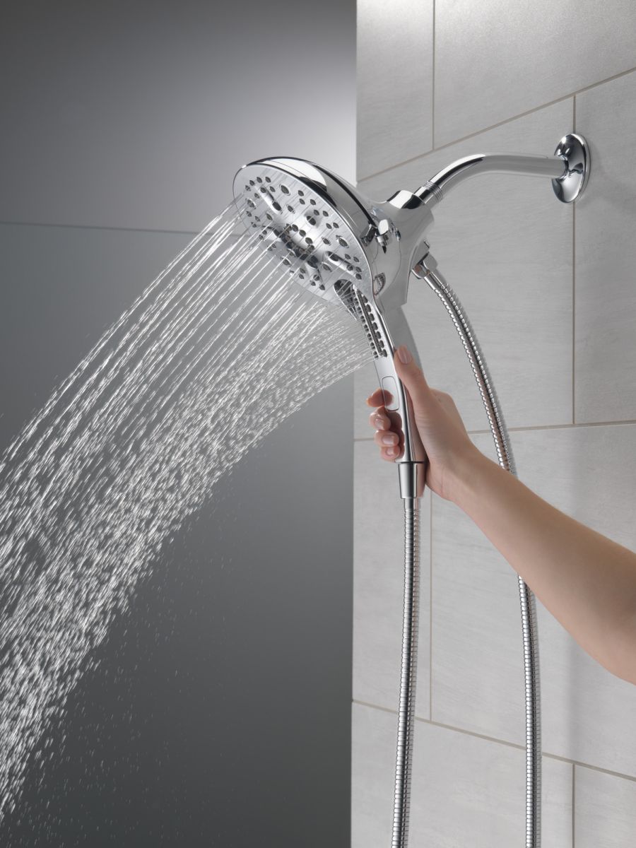 DELTA Universal Showering Components In2ition H2OKINETIC 5-Setting Two-in-One Shower — Lumicoat® Chrome