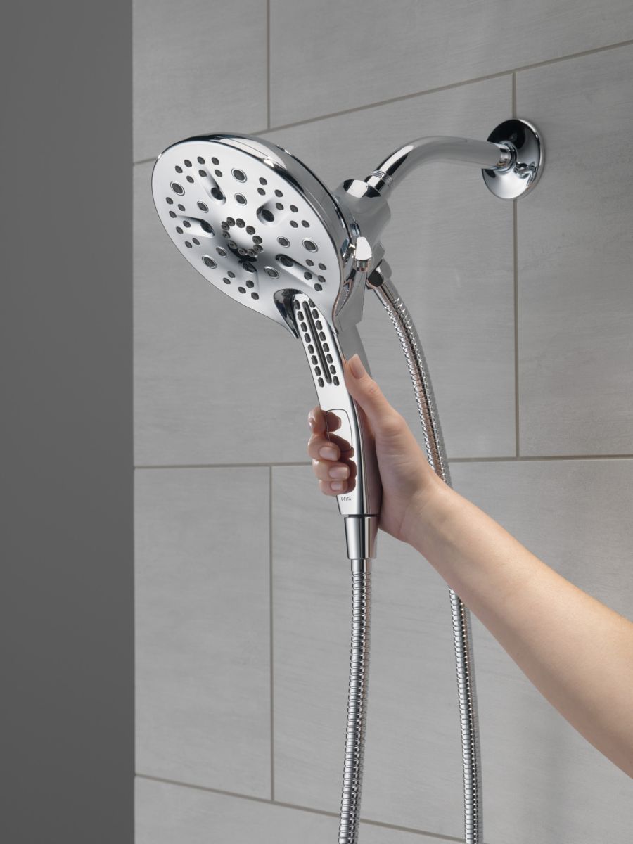 DELTA Universal Showering Components In2ition H2OKINETIC 5-Setting Two-in-One Shower — Lumicoat® Chrome