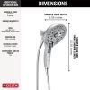 DELTA Universal Showering Components In2ition H2OKINETIC 5-Setting Two-in-One Shower — Lumicoat® Chrome