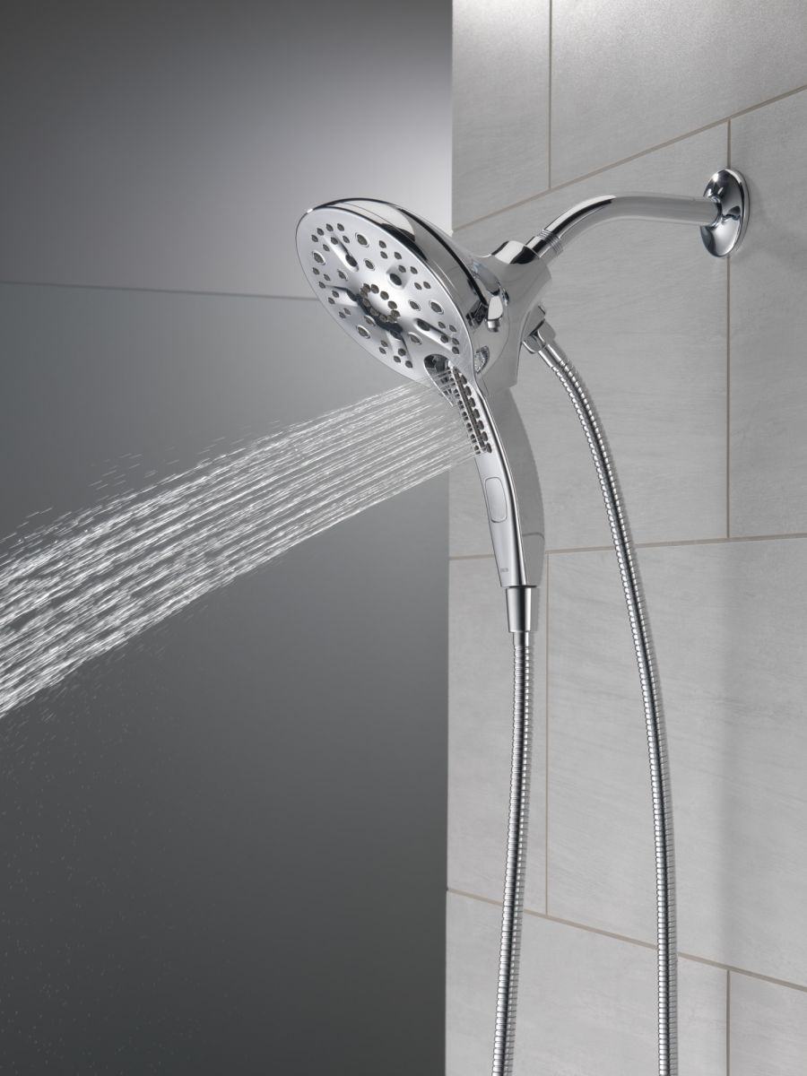 DELTA Universal Showering Components In2ition H2OKINETIC 5-Setting Two-in-One Shower — Lumicoat® Chrome