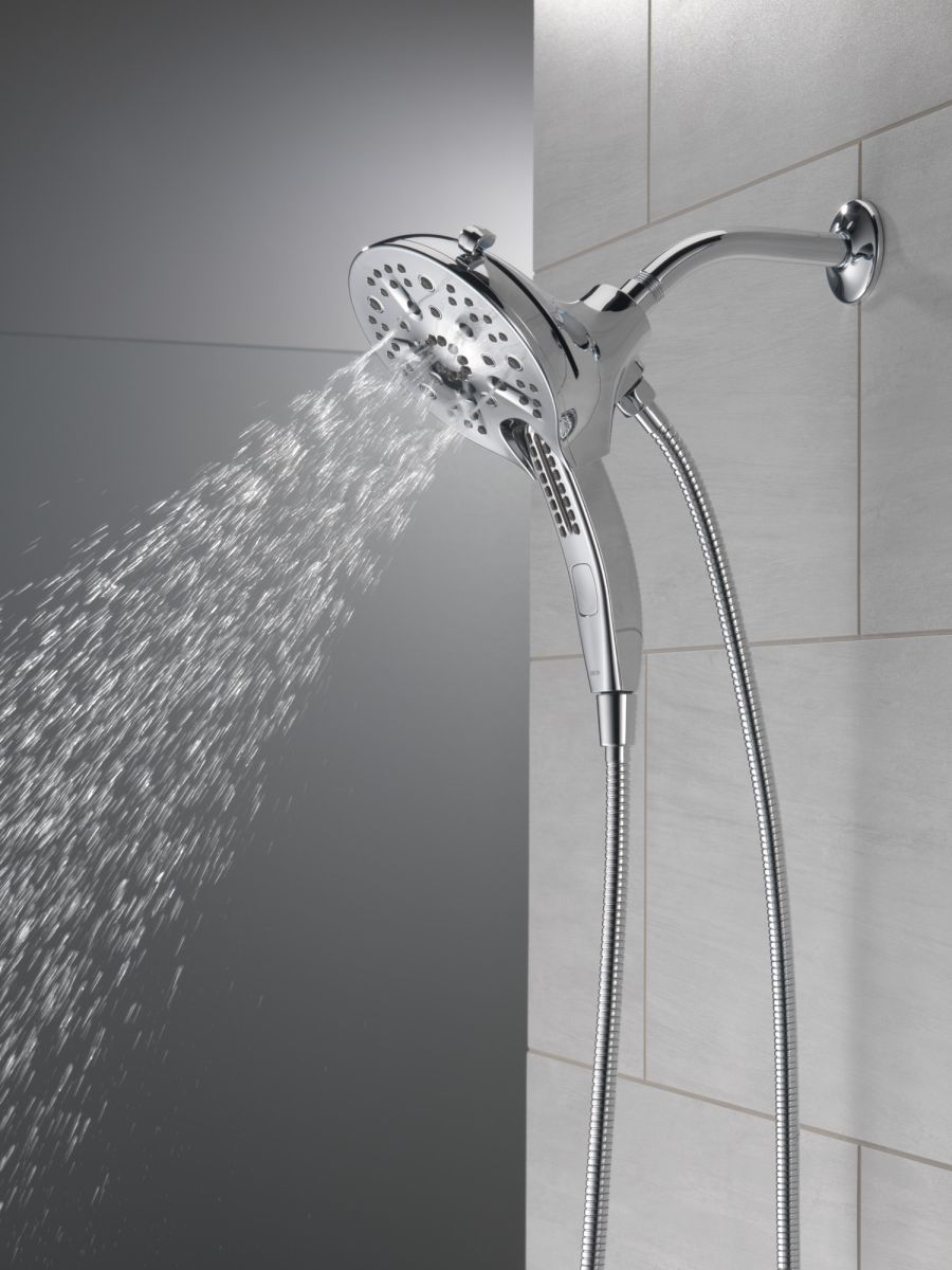 DELTA Universal Showering Components In2ition H2OKINETIC 5-Setting Two-in-One Shower — Lumicoat® Chrome