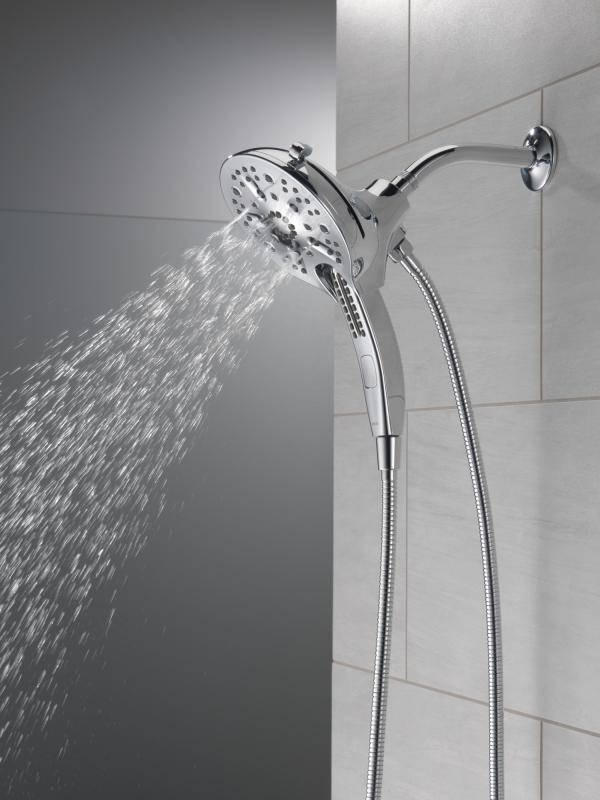 DELTA Universal Showering Components In2ition H2OKINETIC 5-Setting Two-in-One Shower — Lumicoat® Chrome
