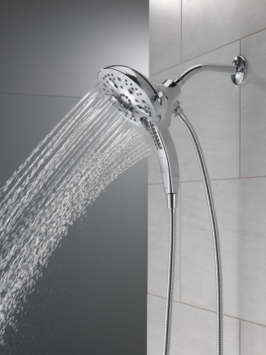 DELTA Universal Showering Components In2ition H2OKINETIC 5-Setting Two-in-One Shower — Lumicoat® Chrome