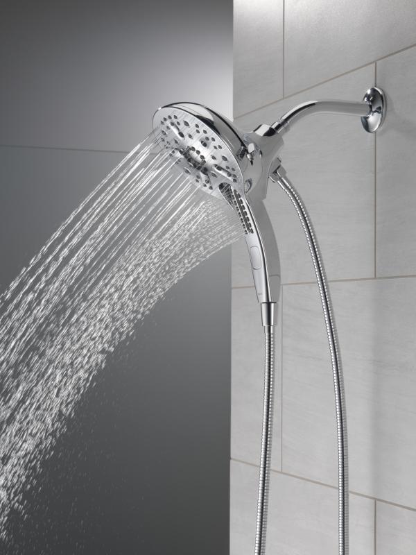 DELTA Universal Showering Components In2ition H2OKINETIC 5-Setting Two-in-One Shower — Lumicoat® Chrome