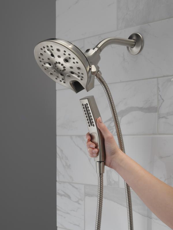 DELTA Universal Showering Components In2ition H2OKINETIC 5-Setting Two-in-One Shower — Lumicoat® Stainless