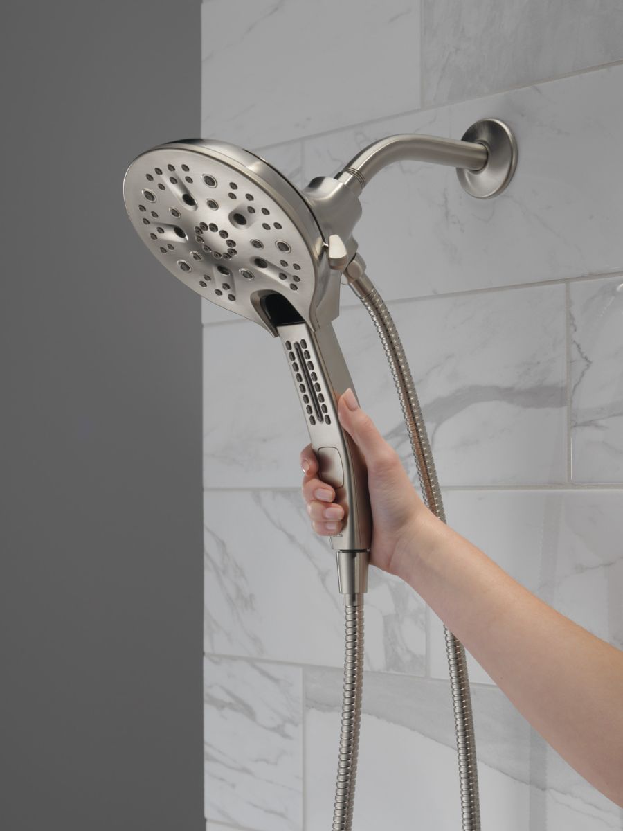 DELTA Universal Showering Components In2ition H2OKINETIC 5-Setting Two-in-One Shower — Lumicoat® Stainless