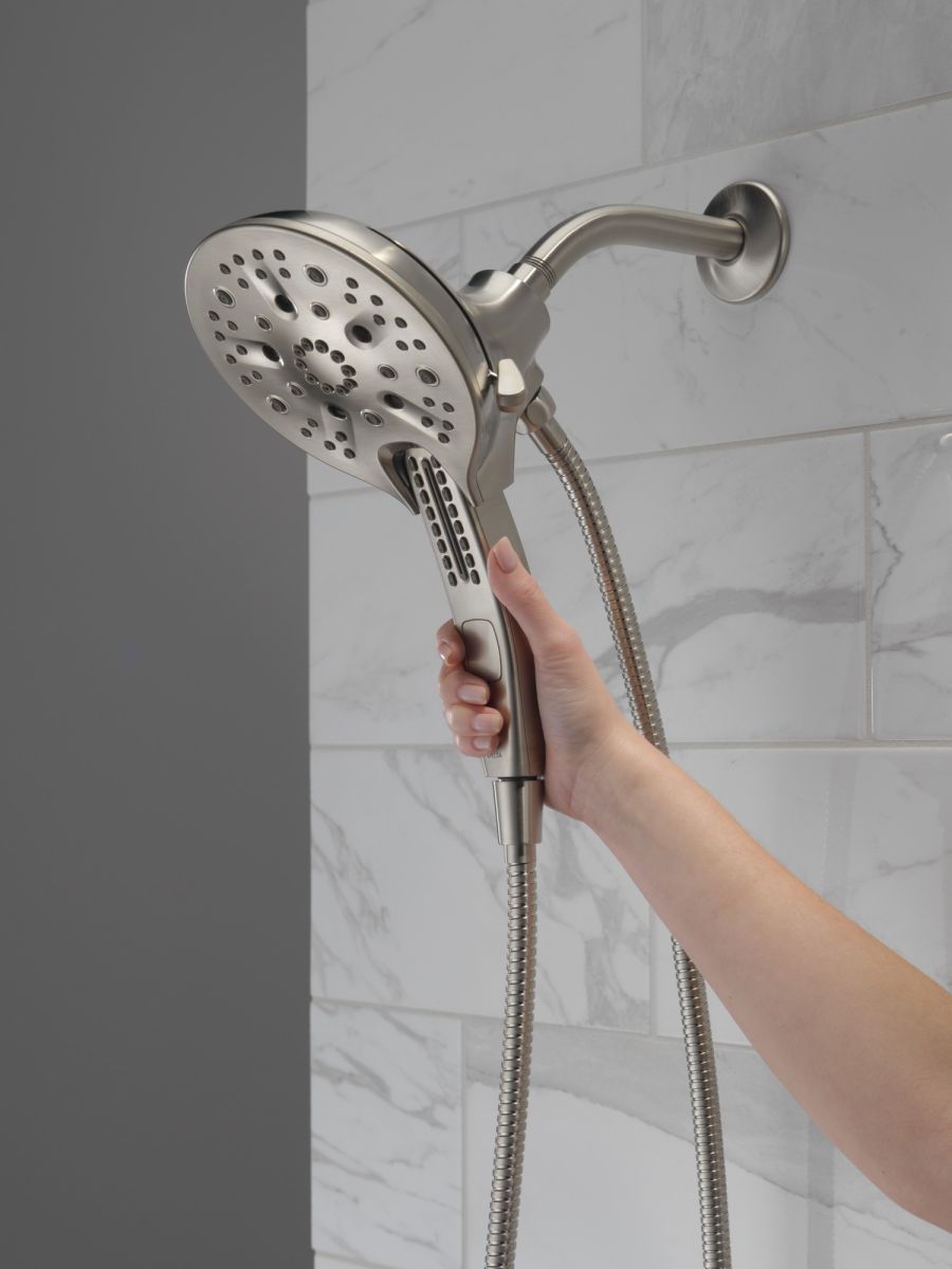 DELTA Universal Showering Components In2ition H2OKINETIC 5-Setting Two-in-One Shower — Lumicoat® Stainless