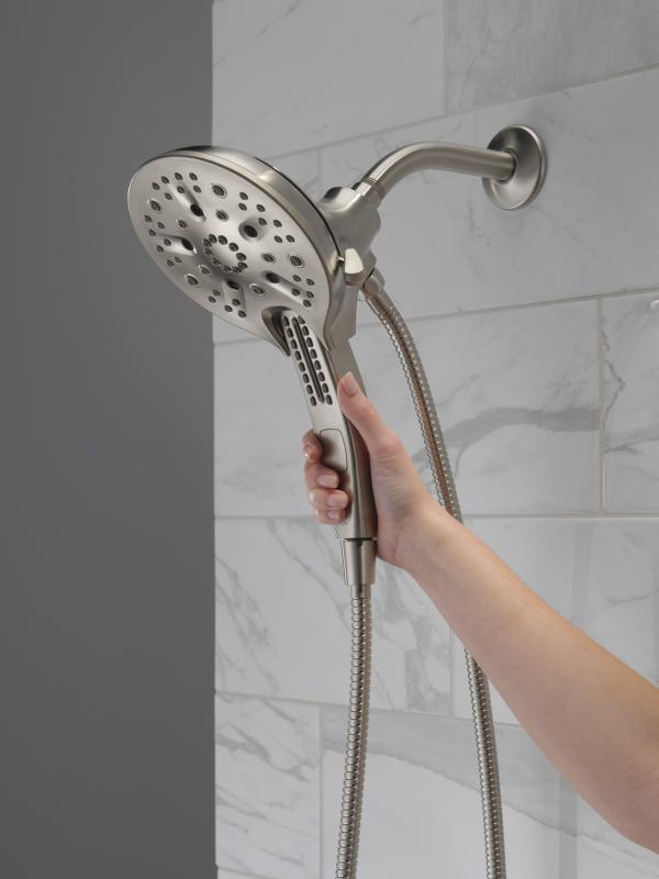 DELTA Universal Showering Components In2ition H2OKINETIC 5-Setting Two-in-One Shower — Lumicoat® Stainless