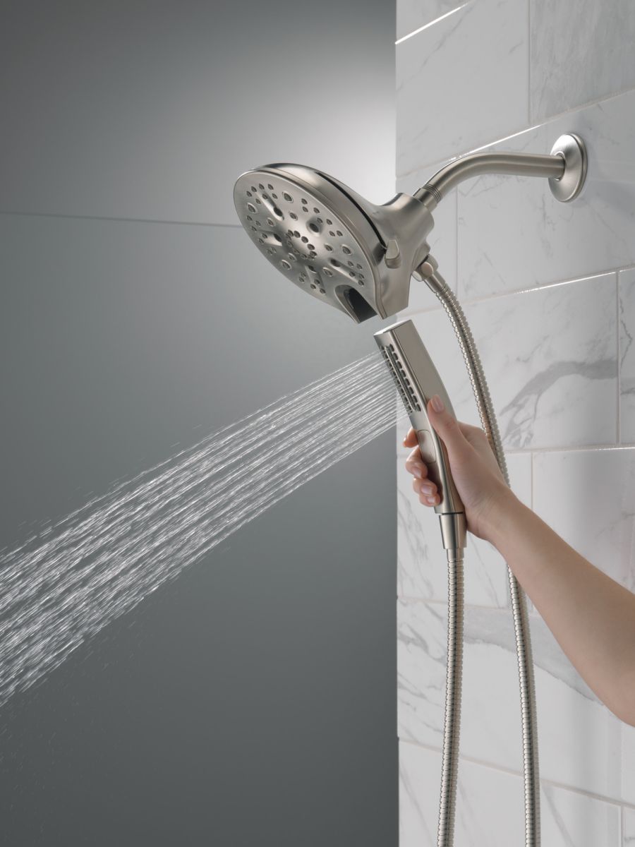 DELTA Universal Showering Components In2ition H2OKINETIC 5-Setting Two-in-One Shower — Lumicoat® Stainless