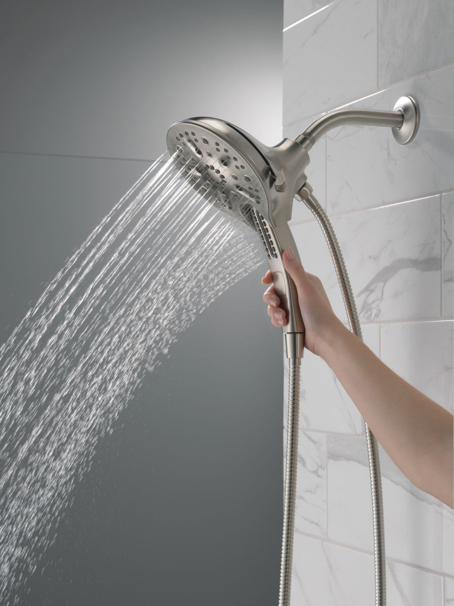 DELTA Universal Showering Components In2ition H2OKINETIC 5-Setting Two-in-One Shower — Lumicoat® Stainless