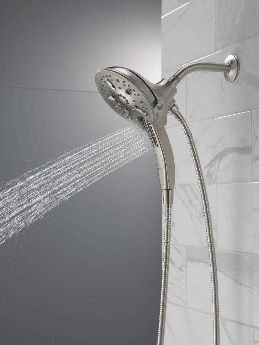 DELTA Universal Showering Components In2ition H2OKINETIC 5-Setting Two-in-One Shower — Lumicoat® Stainless
