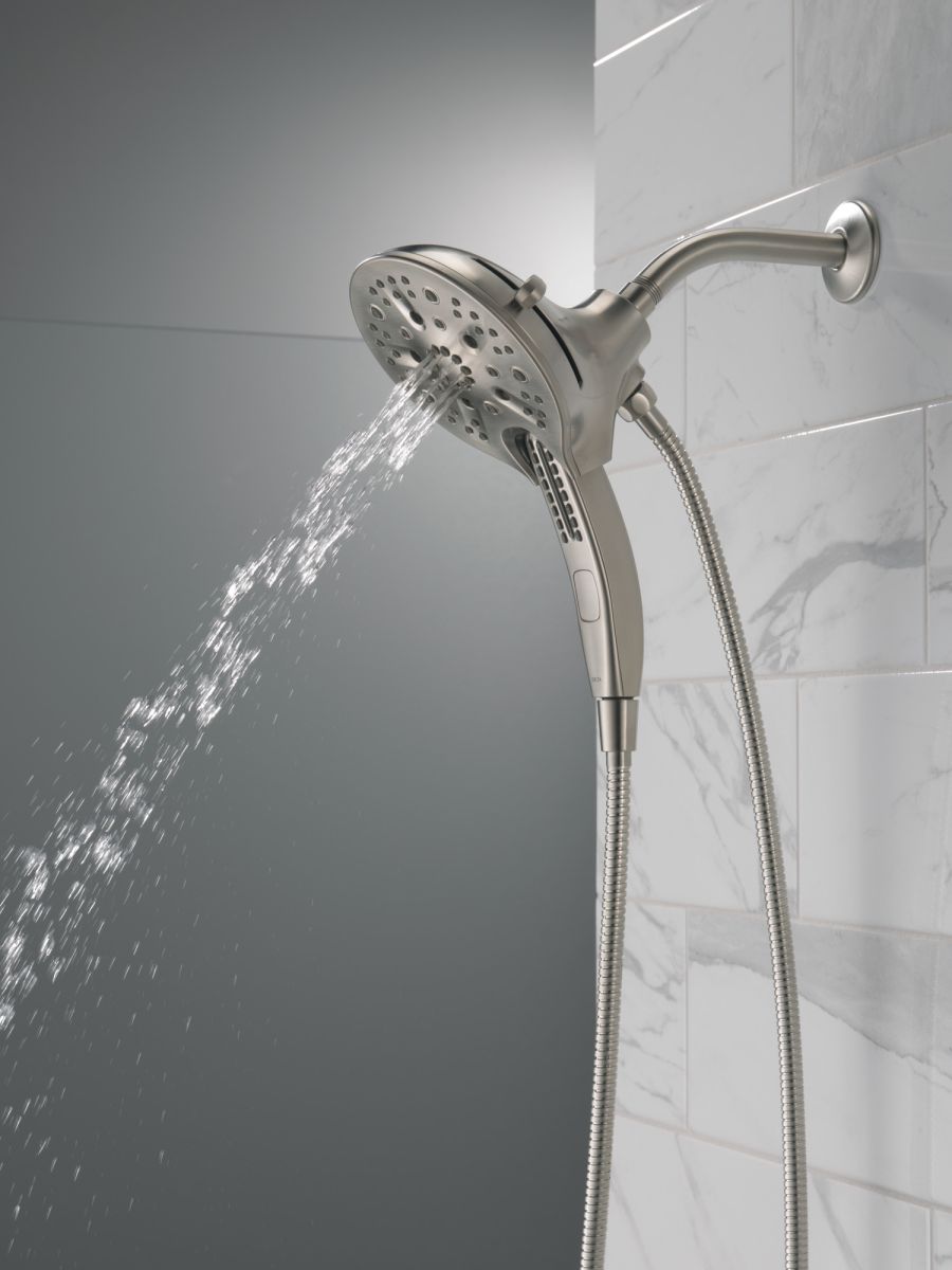 DELTA Universal Showering Components In2ition H2OKINETIC 5-Setting Two-in-One Shower — Lumicoat® Stainless