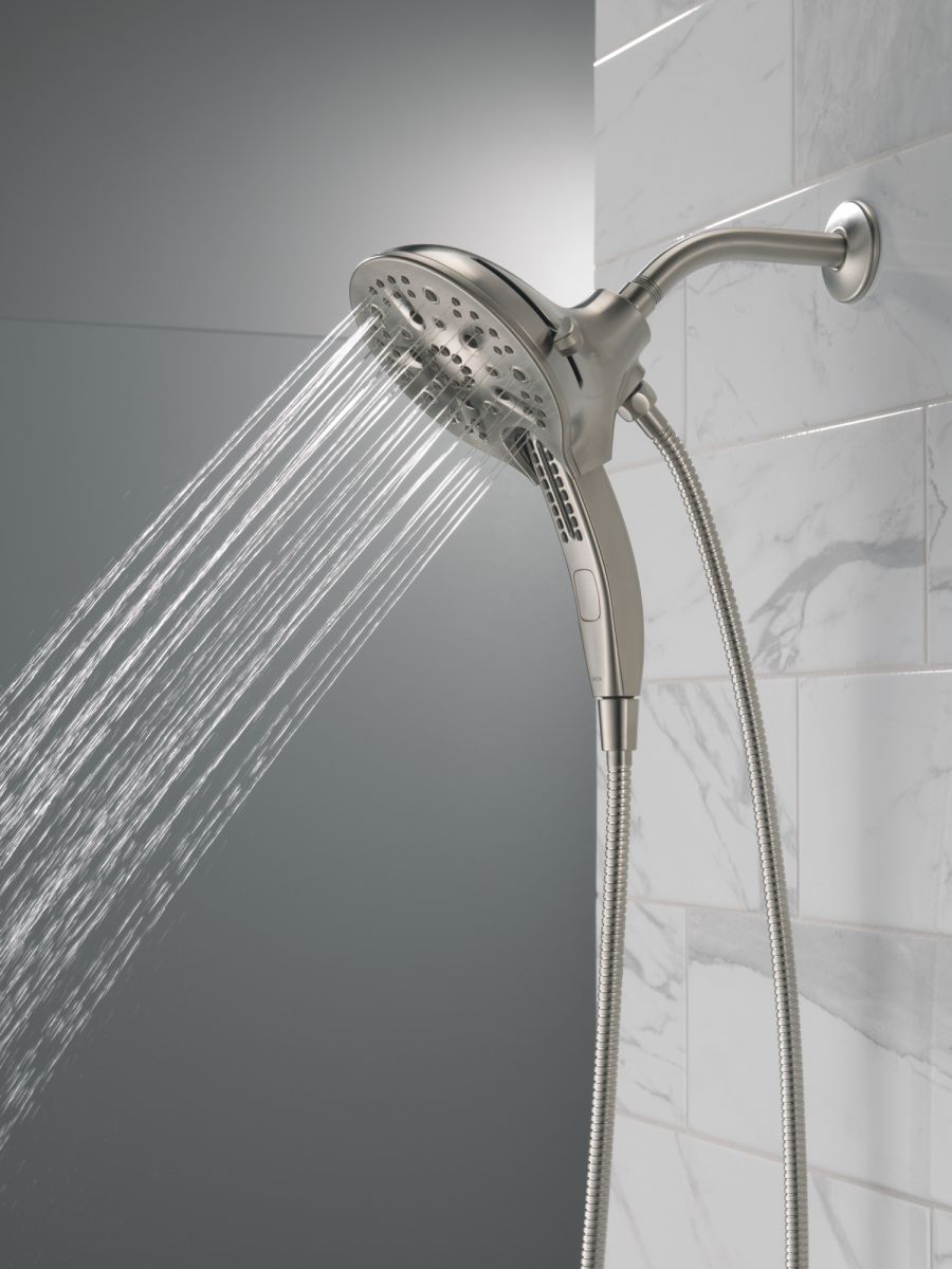 DELTA Universal Showering Components In2ition H2OKINETIC 5-Setting Two-in-One Shower — Lumicoat® Stainless