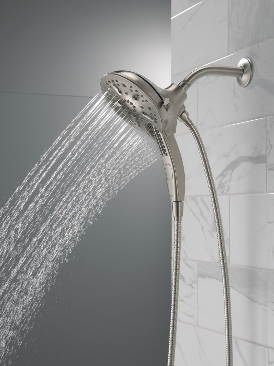 DELTA Universal Showering Components In2ition H2OKINETIC 5-Setting Two-in-One Shower — Lumicoat® Stainless