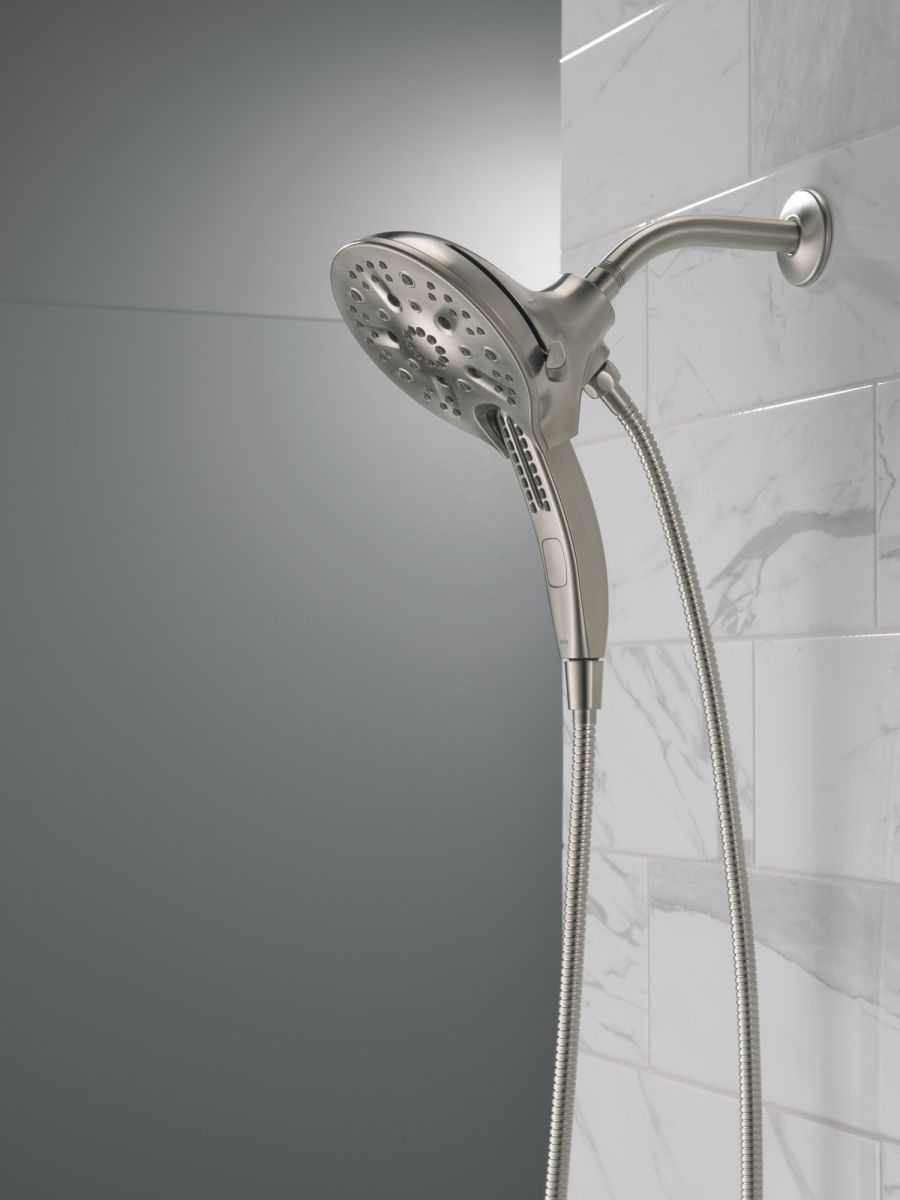 DELTA Universal Showering Components In2ition H2OKINETIC 5-Setting Two-in-One Shower — Lumicoat® Stainless
