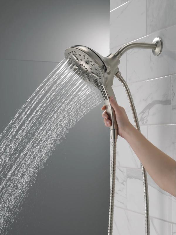 DELTA Universal Showering Components In2ition H2OKINETIC 5-Setting Two-in-One Shower — Stainless