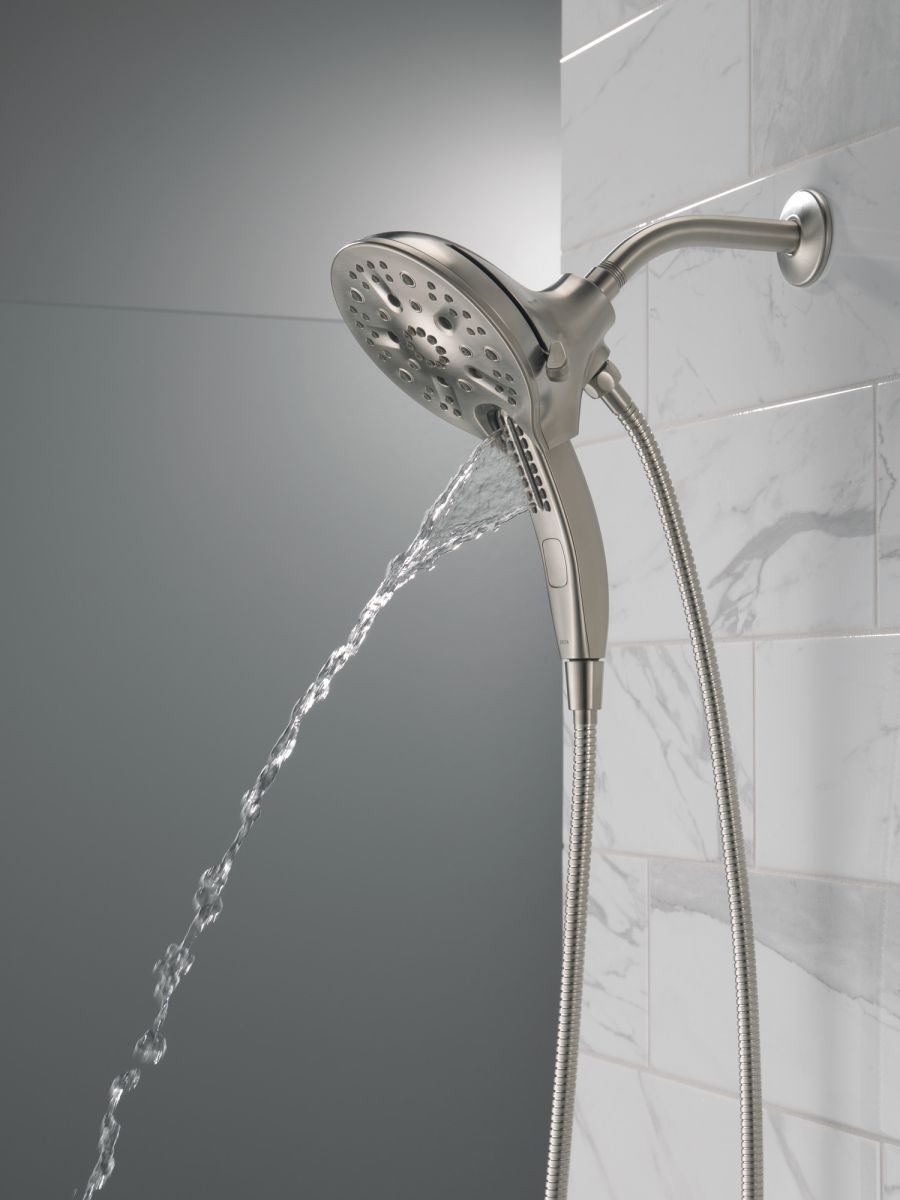 DELTA Universal Showering Components In2ition H2OKINETIC 5-Setting Two-in-One Shower — Stainless