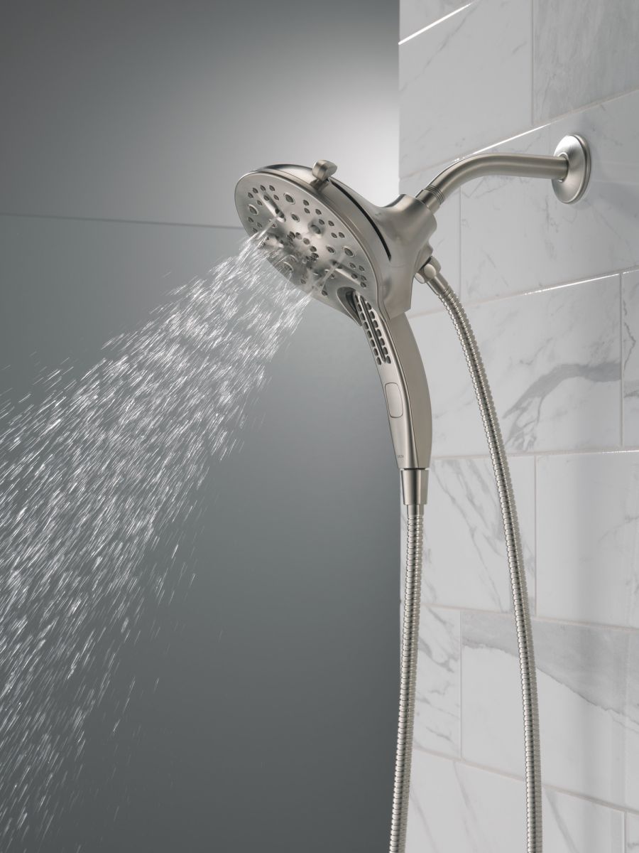 DELTA Universal Showering Components In2ition H2OKINETIC 5-Setting Two-in-One Shower — Stainless