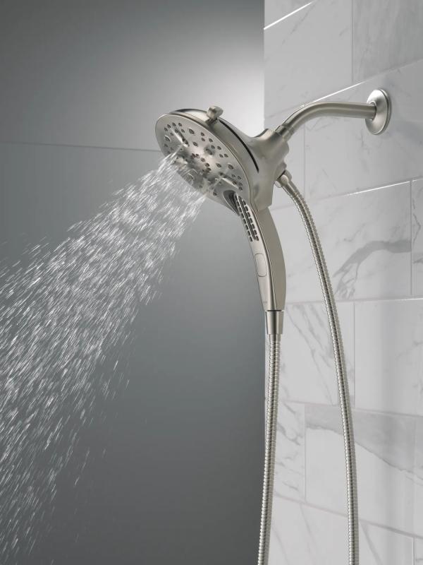 DELTA Universal Showering Components In2ition H2OKINETIC 5-Setting Two-in-One Shower — Stainless