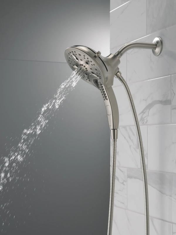 DELTA Universal Showering Components In2ition H2OKINETIC 5-Setting Two-in-One Shower — Stainless