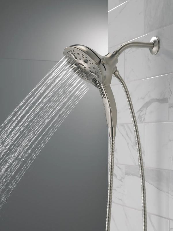 DELTA Universal Showering Components In2ition H2OKINETIC 5-Setting Two-in-One Shower — Stainless