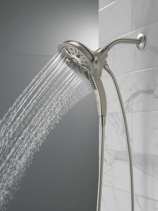 DELTA Universal Showering Components In2ition H2OKINETIC 5-Setting Two-in-One Shower — Stainless