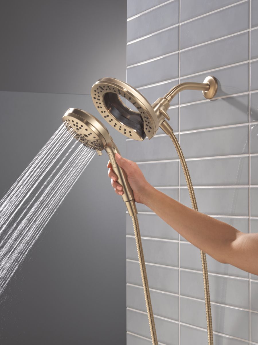 DELTA Universal Showering Components 7-Setting In2ition with ProClean — Lumicoat® Champagne Bronze