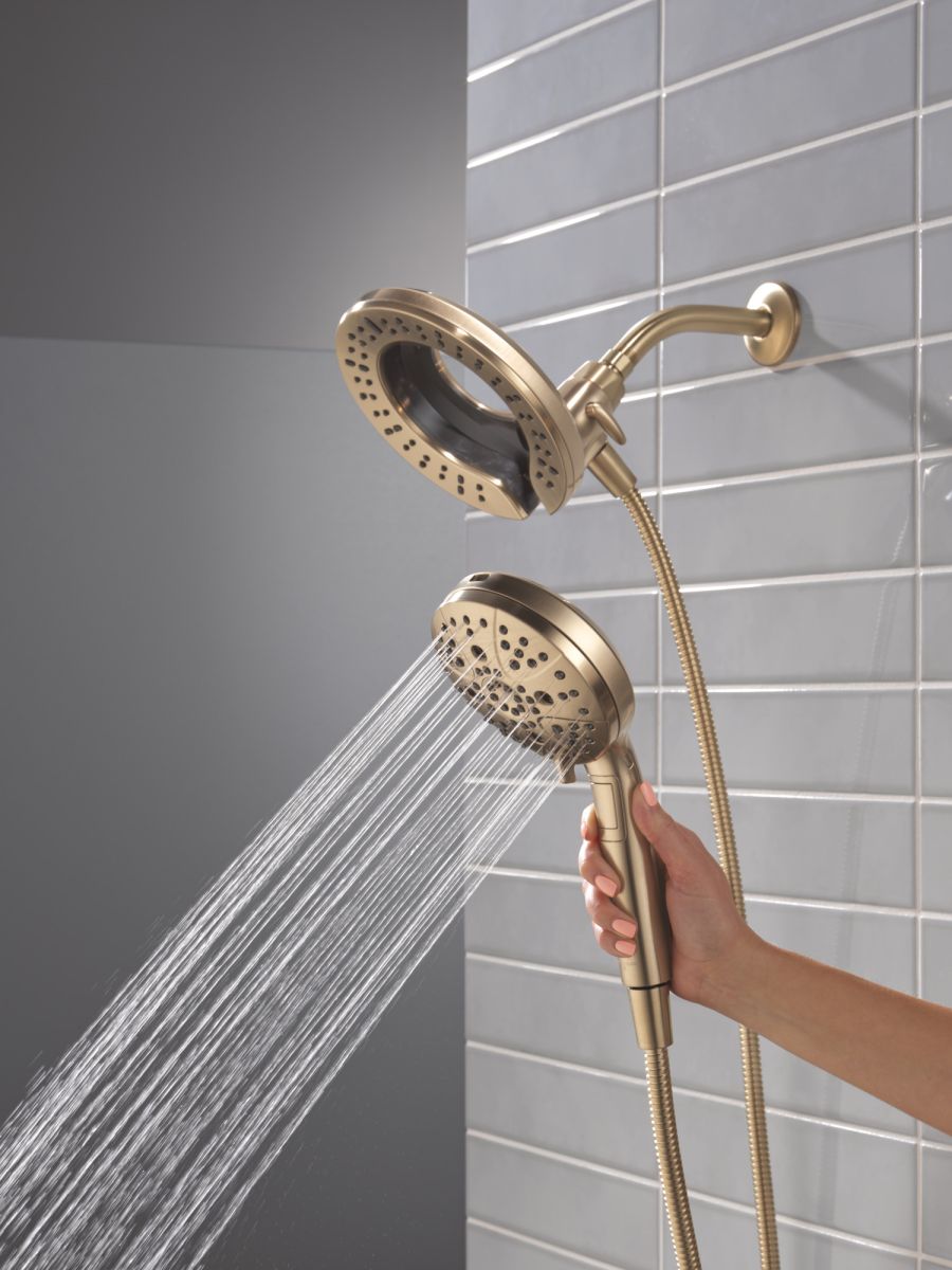 DELTA Universal Showering Components 7-Setting In2ition with ProClean — Lumicoat® Champagne Bronze