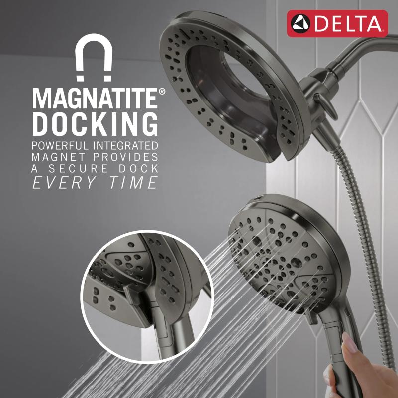 DELTA Universal Showering Components 7-Setting In2ition with ProClean — Lumicoat® Black Stainless