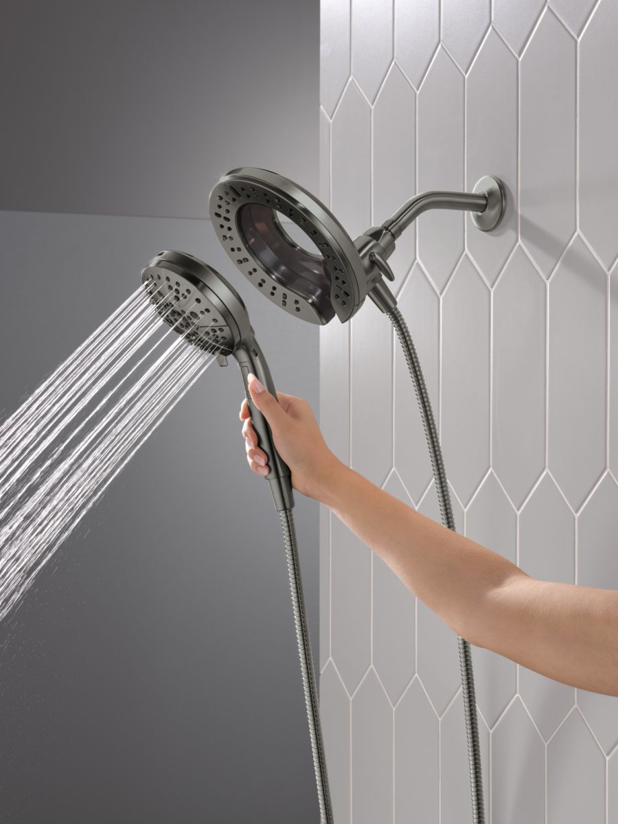 DELTA Universal Showering Components 7-Setting In2ition with ProClean — Lumicoat® Black Stainless