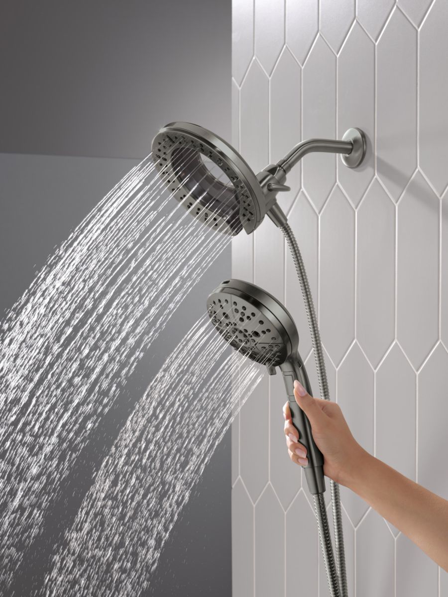 DELTA Universal Showering Components 7-Setting In2ition with ProClean — Lumicoat® Black Stainless
