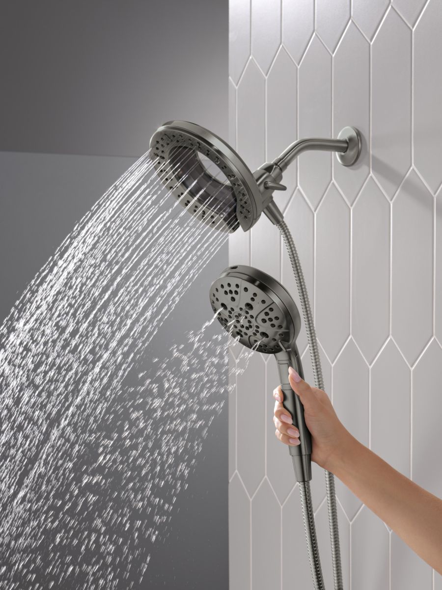 DELTA Universal Showering Components 7-Setting In2ition with ProClean — Lumicoat® Black Stainless