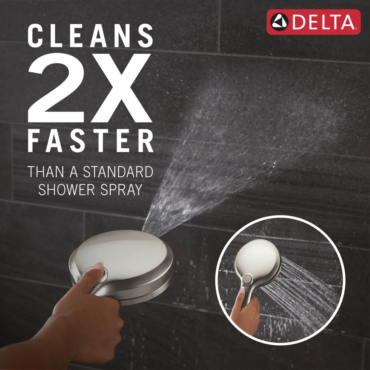 DELTA Universal Showering Components 7-Setting In2ition with ProClean — Lumicoat® Stainless