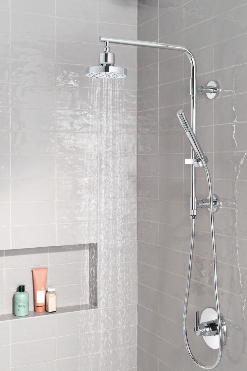 DELTA Universal Showering Components Emerge 18" Round Shower Column — Lumicoat® Chrome