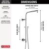 DELTA Universal Showering Components Emerge 18" Round Shower Column — Lumicoat® Chrome