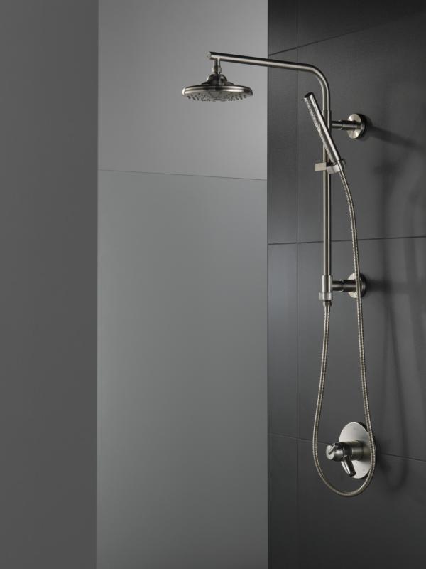 DELTA Universal Showering Components Emerge 18" Round Shower Column — Lumicoat® Stainless