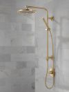 DELTA Universal Showering Components Emerge 26" Round Shower Column — Lumicoat® Champagne Bronze