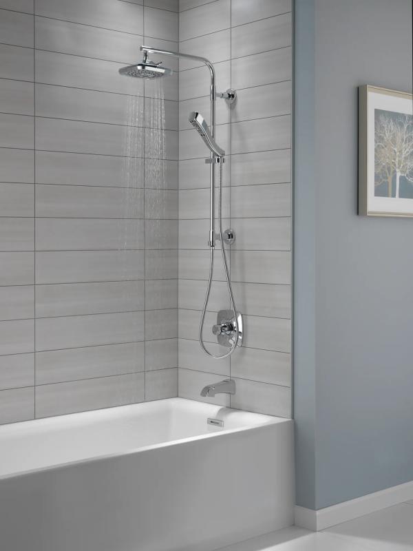 DELTA Sawyer Tub Spout - Pull-Up Diverter — Chrome