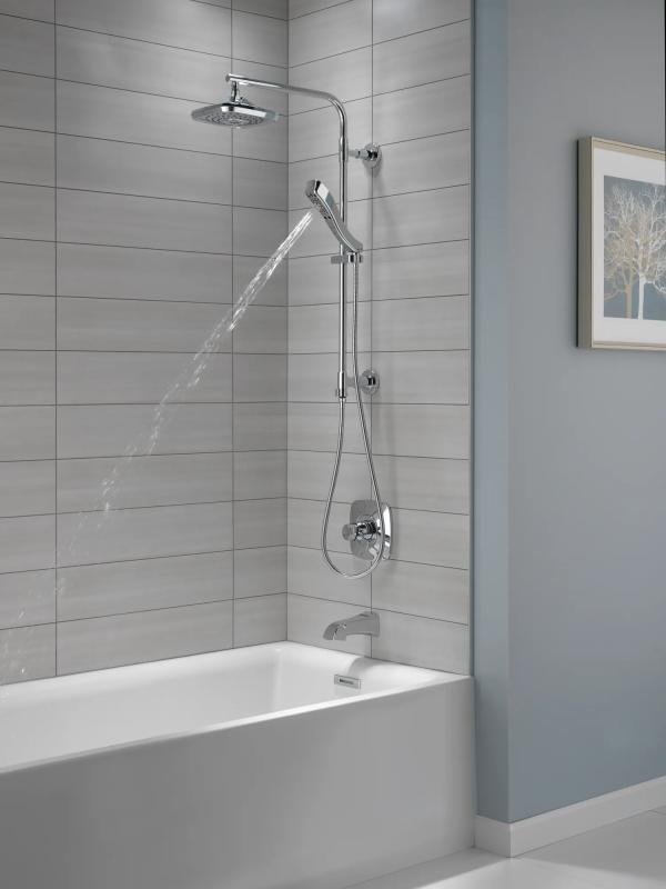 DELTA Sawyer Tub Spout - Pull-Up Diverter — Chrome