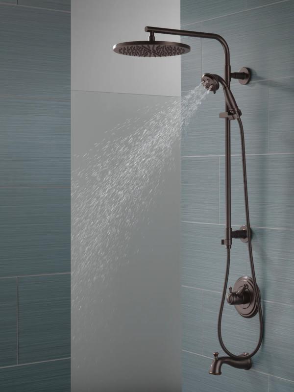 DELTA Universal Showering Components H2OKINETIC 3-Setting Hand Shower — Venetian Bronze