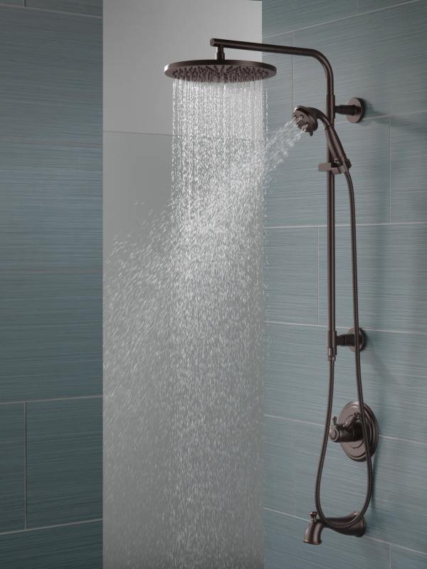 DELTA Universal Showering Components H2OKINETIC 3-Setting Hand Shower — Venetian Bronze