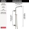 DELTA Universal Showering Components Emerge 26" Round Shower Column — Lumicoat® Stainless