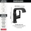 DELTA Tetra Single Handle Bathroom Faucet — Matte Black