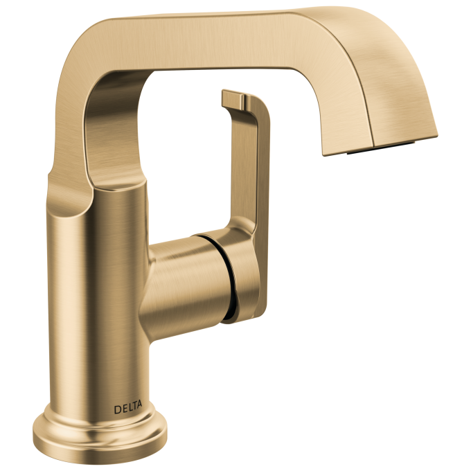 DELTA Tetra Single Handle Bathroom Faucet — Lumicoat® Champagne Bronze