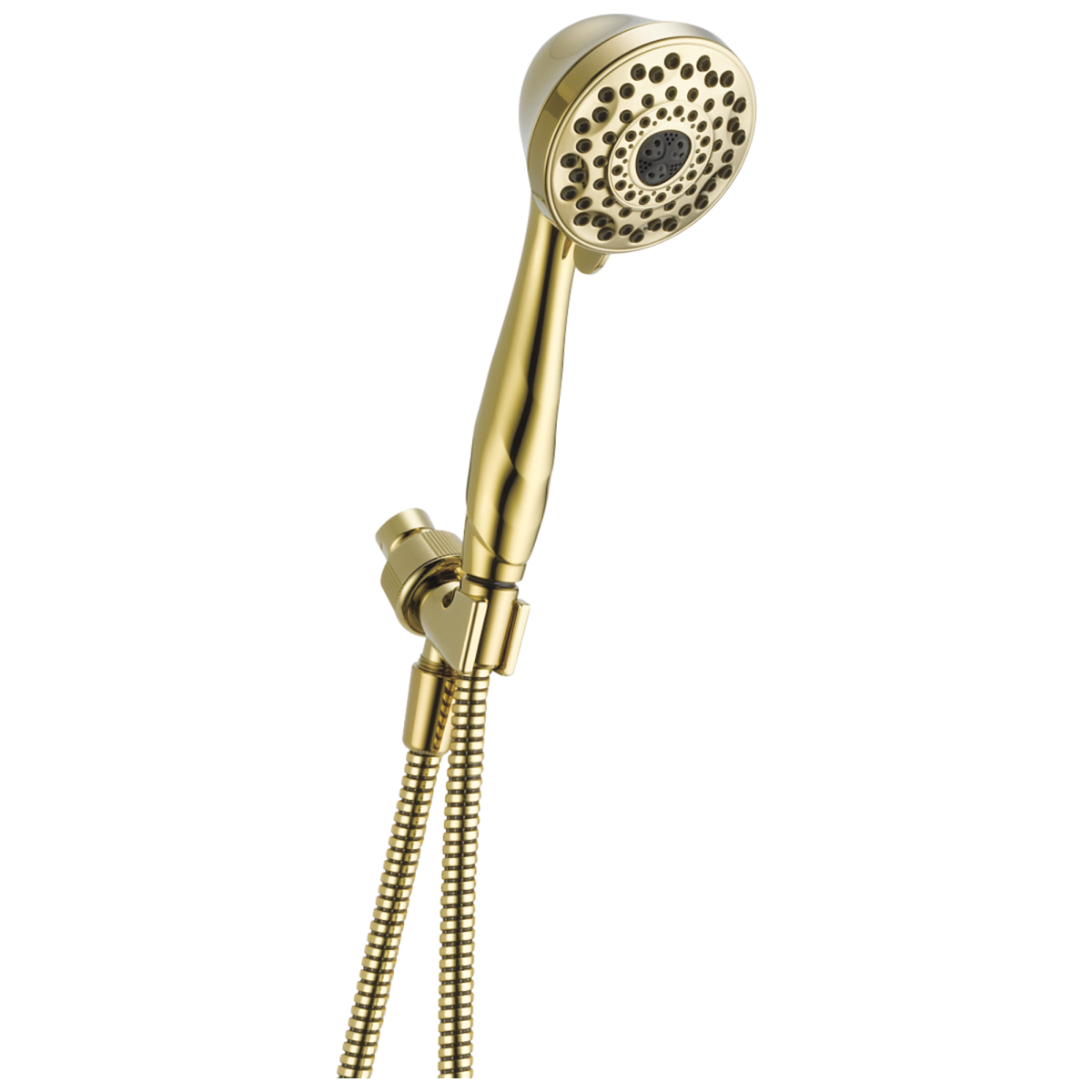 DELTA Universal Showering Components Premium 7-Setting Shower Mount Hand Shower — Polished Brass