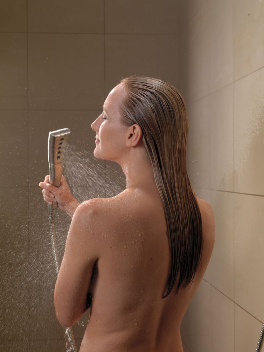DELTA Universal Showering Components H2OKINETIC Single-Setting Hand Shower — Stainless
