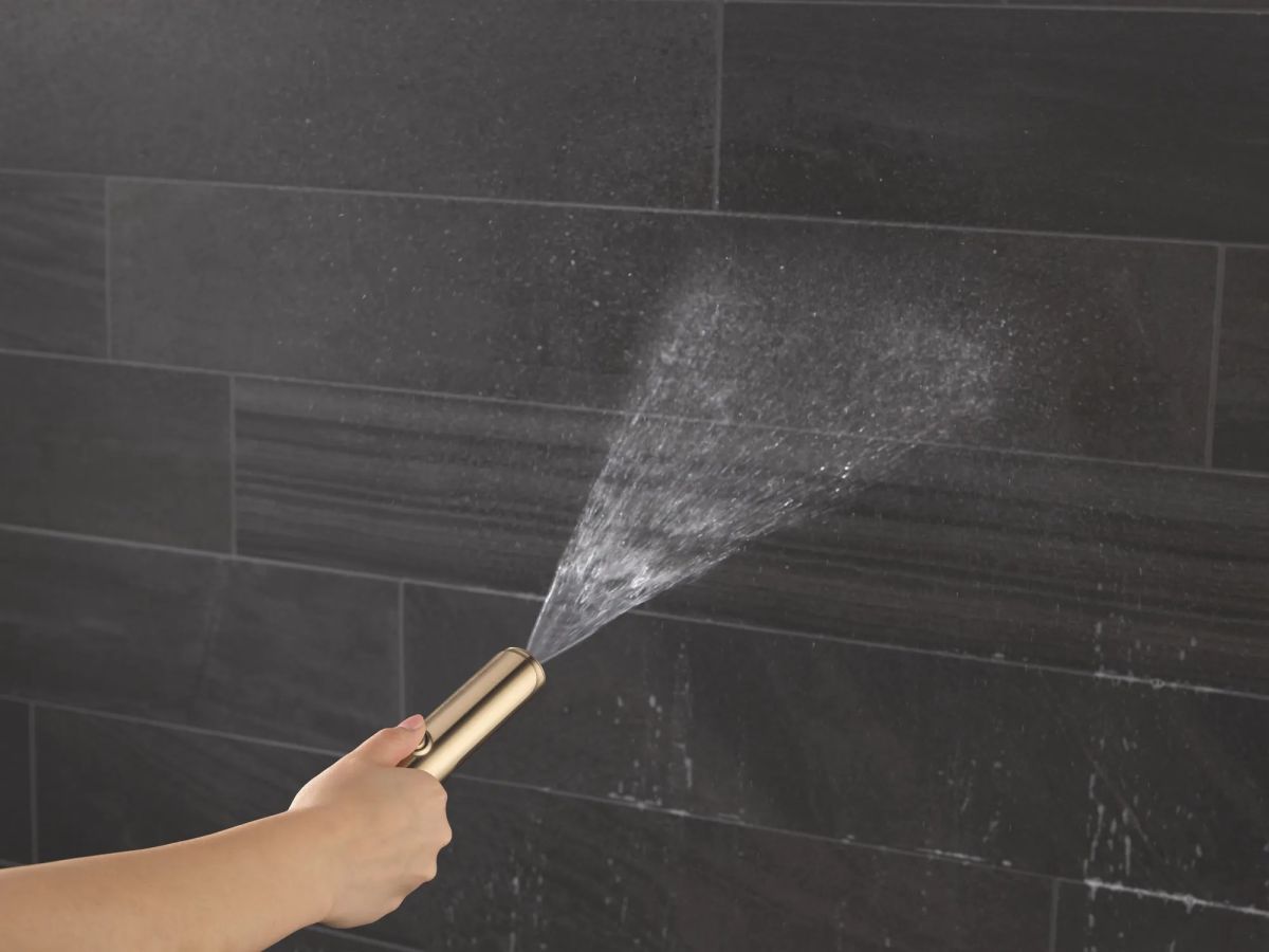 DELTA Universal Showering Components 2-Setting Hand Shower with ProClean Spray — Lumicoat® Champagne Bronze
