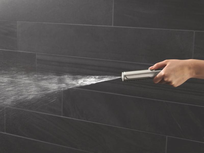 DELTA Universal Showering Components 2-Setting Hand Shower with ProClean Spray — Lumicoat® Stainless